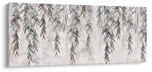 Slika - Vrbove vejice v sivem ometu (120x50 cm)