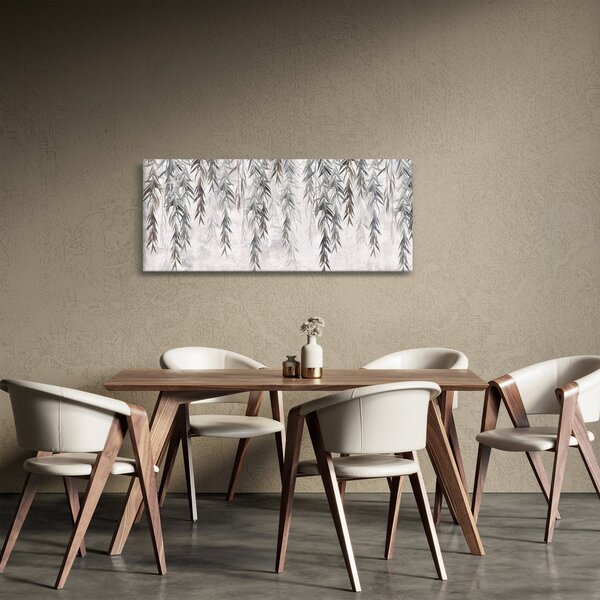 Slika - Vrbove vejice v sivem ometu (120x50 cm)
