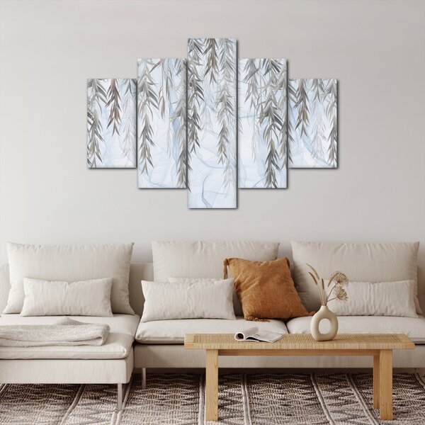 Slika - Vrbove vejice na modrem ozadju (150x105 cm)