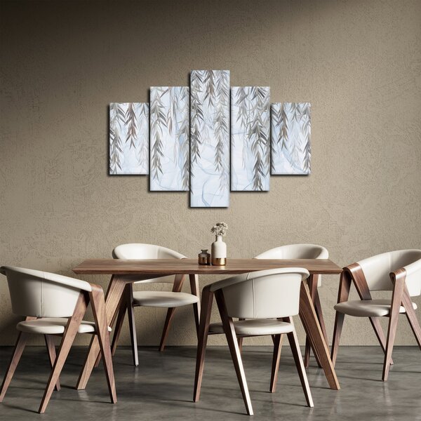 Slika - Vrbove vejice na modrem ozadju (150x105 cm)