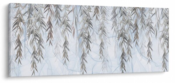 Slika - Vrbove vejice na modrem ozadju (120x50 cm)