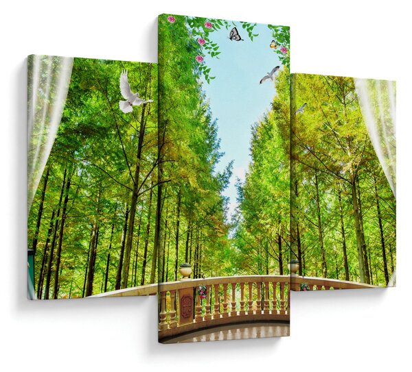 Slika - Pogled na gozd (90x60 cm)