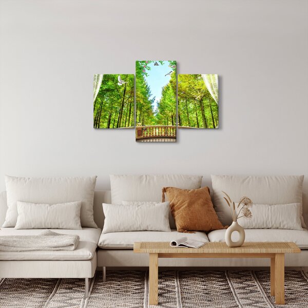 Slika - Pogled na gozd (90x60 cm)