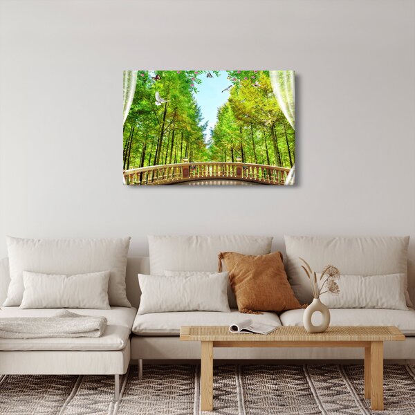Slika - Pogled na gozd (90x60 cm)