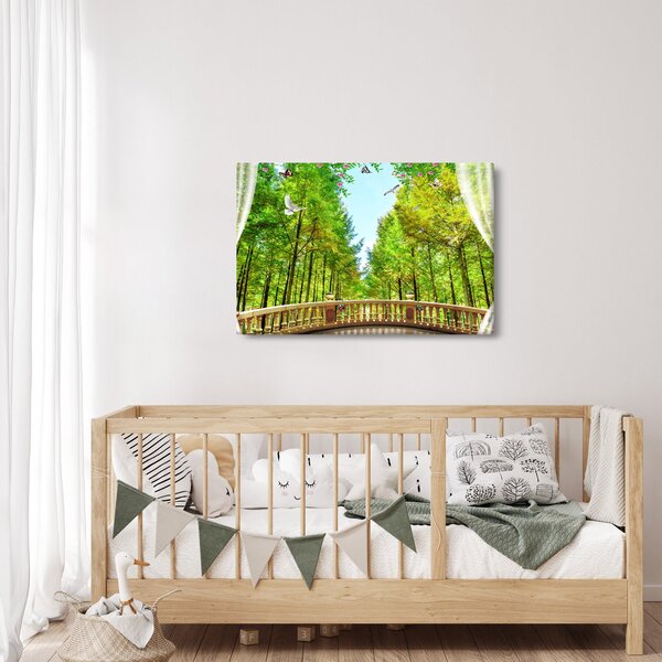 Slika - Pogled na gozd (90x60 cm)