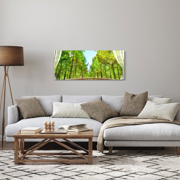 Slika - Pogled na gozd (120x50 cm)