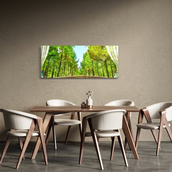 Slika - Pogled na gozd (120x50 cm)