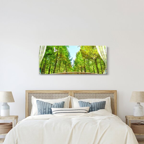Slika - Pogled na gozd (120x50 cm)