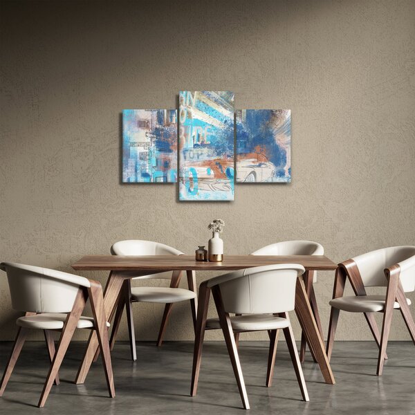 Slika - Rojen za vožnjo, modri toni (90x60 cm)
