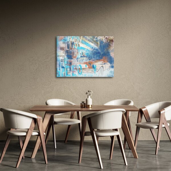 Slika - Rojen za vožnjo, modri toni (70x50 cm)