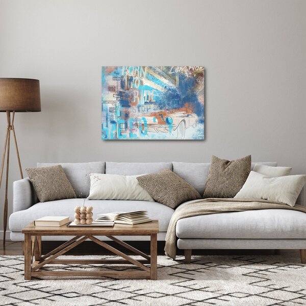 Slika - Rojen za vožnjo, modri toni (70x50 cm)