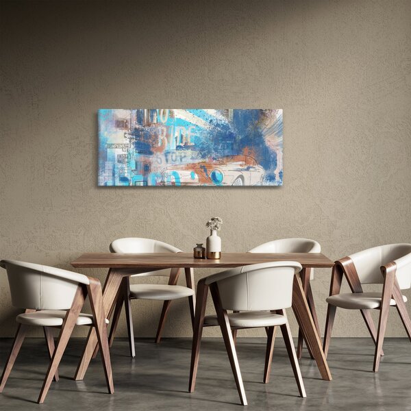 Slika - Rojen za vožnjo, modri toni (120x50 cm)