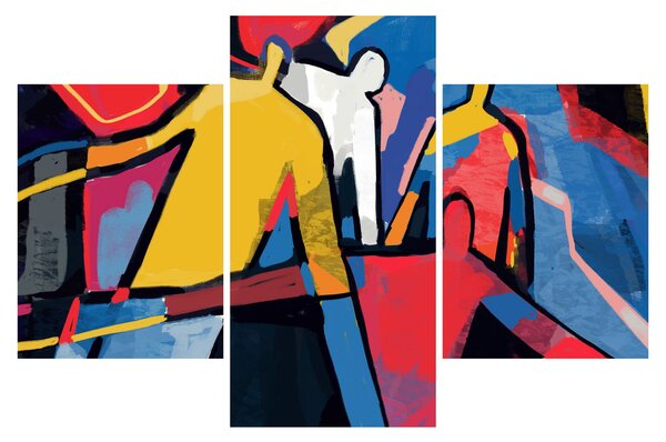 Slika - Abstrakcija moških (90x60 cm)