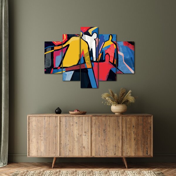 Slika - Abstrakcija moških (150x105 cm)