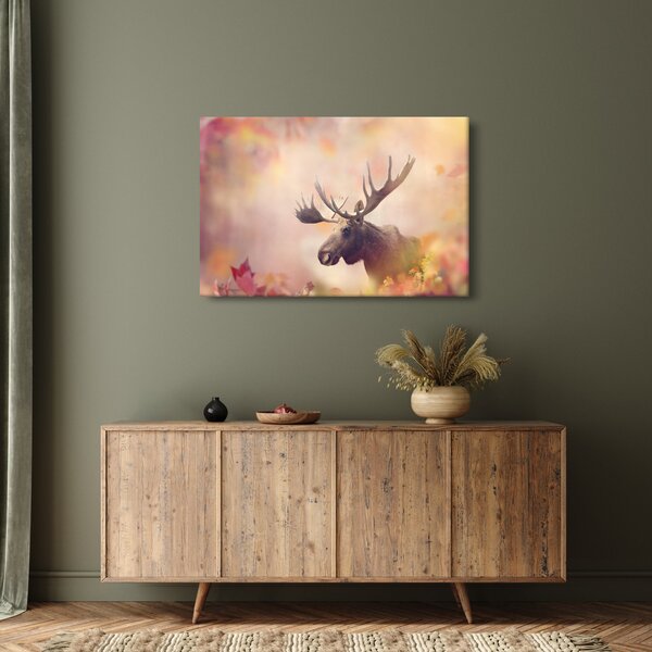 Slika - Gozd v jesenskem listju (90x60 cm)