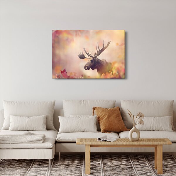 Slika - Gozd v jesenskem listju (90x60 cm)