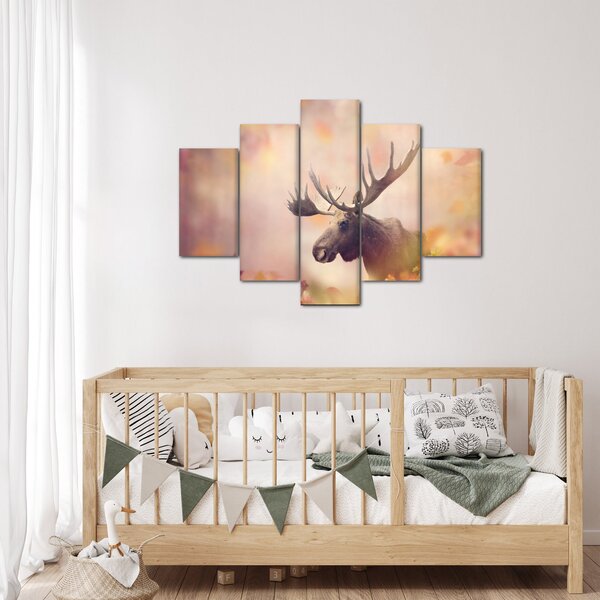 Slika - Gozd v jesenskem listju (150x105 cm)