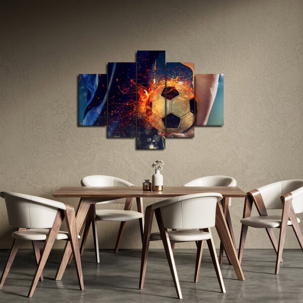 Slika - Nogometna žoga v ognju (150x105 cm)