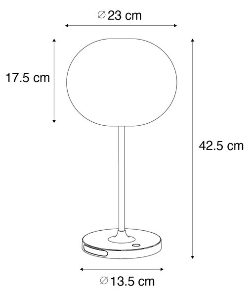 Moderna stolna lampa bijela punjiva - Maloi
