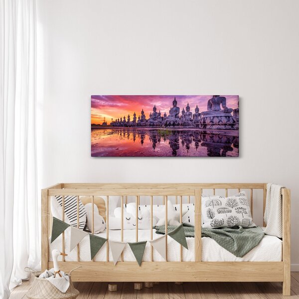 Slika - Bude v sončnem zahodu (120x50 cm)