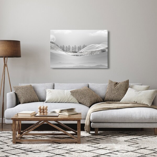 Slika - Srebrna pokrajina (90x60 cm)
