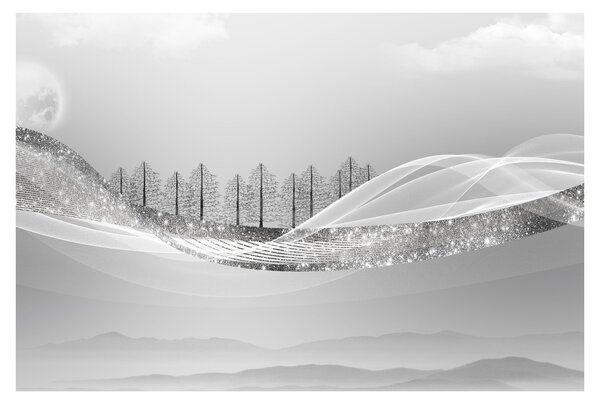 Slika - Srebrna pokrajina (90x60 cm)
