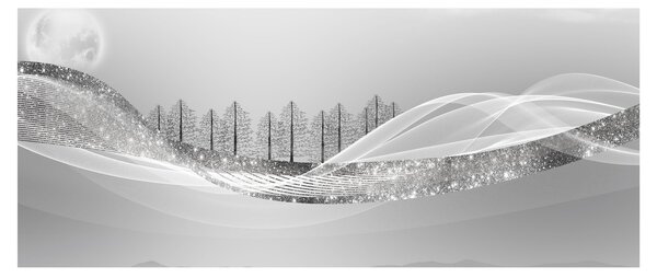 Slika - Srebrna pokrajina (120x50 cm)