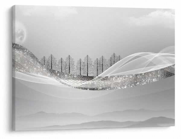 Slika - Srebrna pokrajina (70x50 cm)