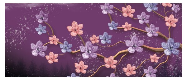 Slika - Pomladni somrak (120x50 cm)