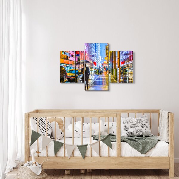Slika - Mesto v neonskem sijaju (90x60 cm)