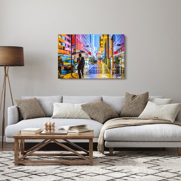 Slika - Mesto v neonskem sijaju (90x60 cm)