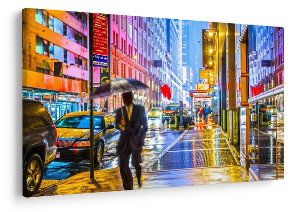 Slika - Mesto v neonskem sijaju (90x60 cm)