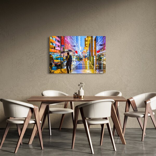 Slika - Mesto v neonskem sijaju (90x60 cm)