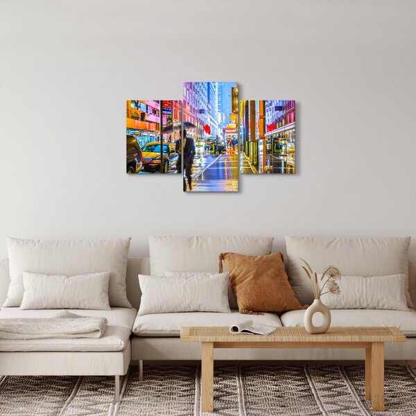 Slika - Mesto v neonskem sijaju (90x60 cm)