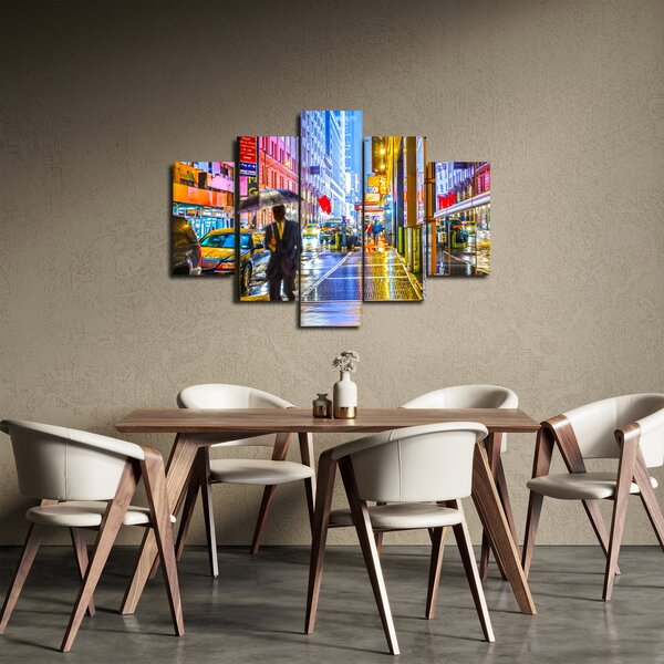 Slika - Mesto v neonskem sijaju (150x105 cm)