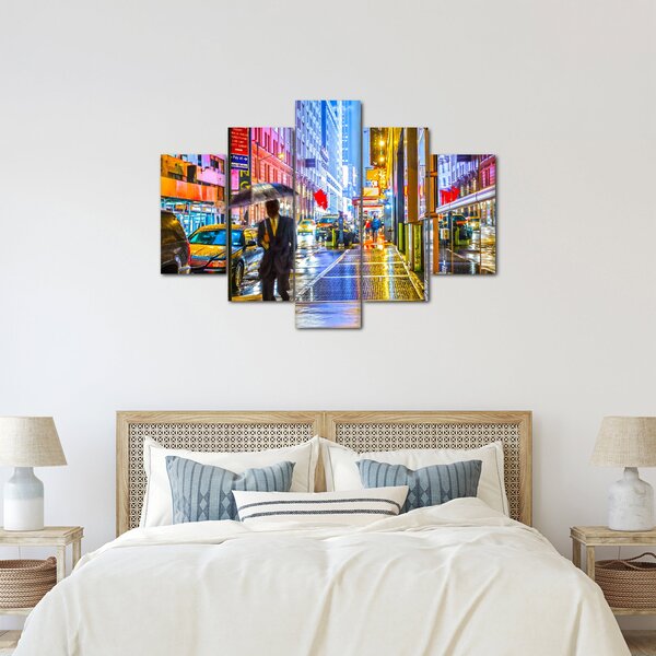 Slika - Mesto v neonskem sijaju (150x105 cm)