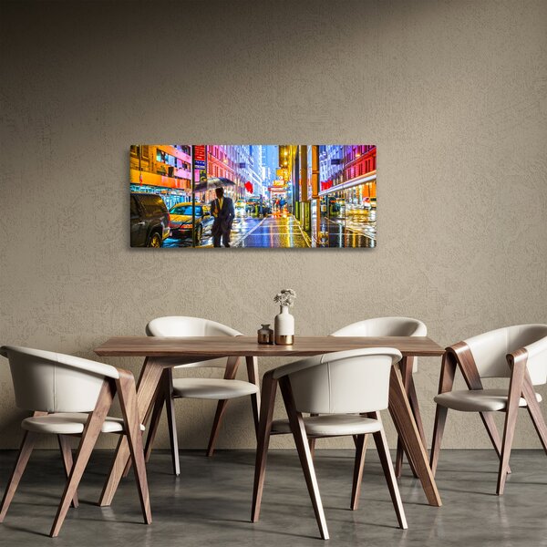 Slika - Mesto v neonskem sijaju (120x50 cm)