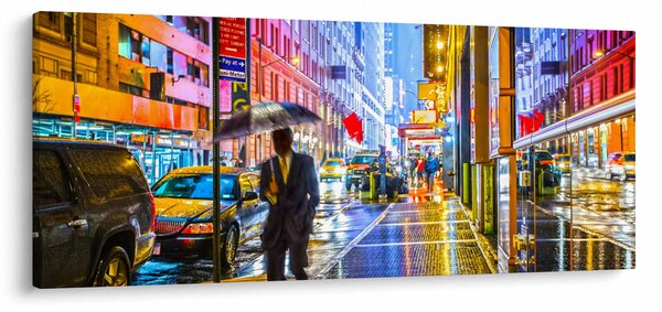 Slika - Mesto v neonskem sijaju (120x50 cm)