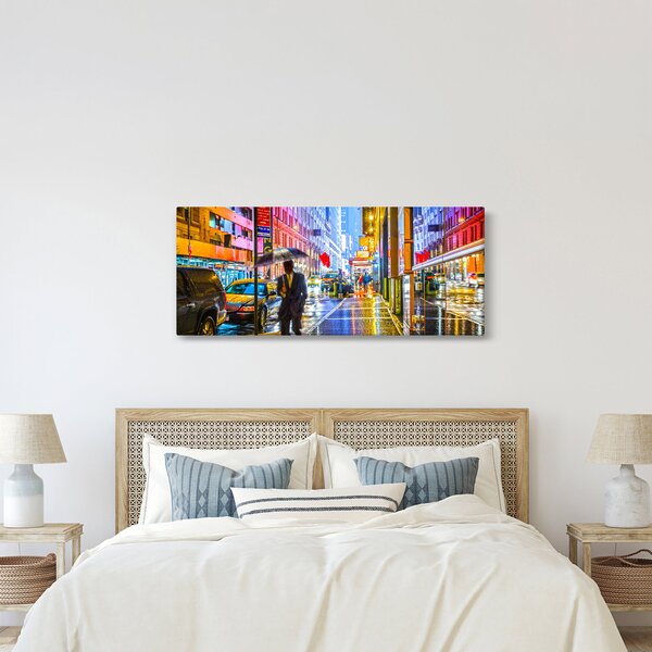 Slika - Mesto v neonskem sijaju (120x50 cm)