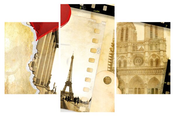 Slika - Spomini na Pariz (90x60 cm)