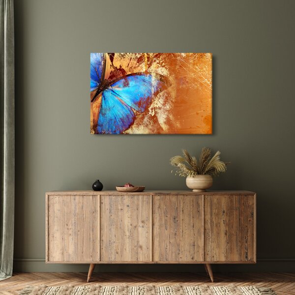 Slika - modri metulj (90x60 cm)