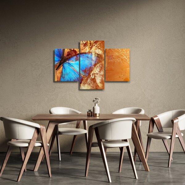Slika - modri metulj (90x60 cm)