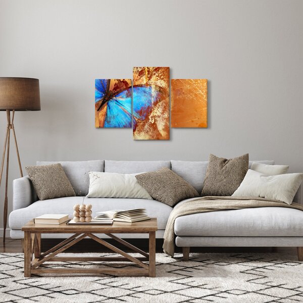 Slika - modri metulj (90x60 cm)