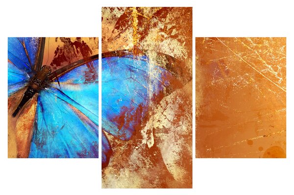 Slika - modri metulj (90x60 cm)