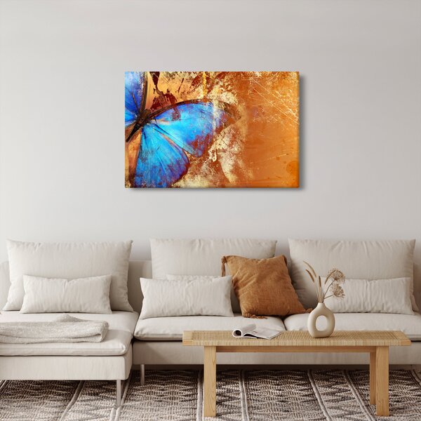 Slika - modri metulj (90x60 cm)