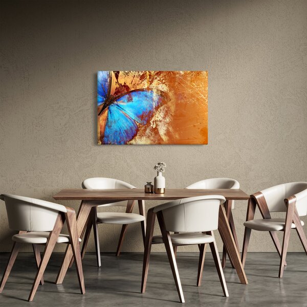 Slika - modri metulj (90x60 cm)