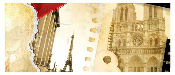 Slika - Spomini na Pariz (120x50 cm)