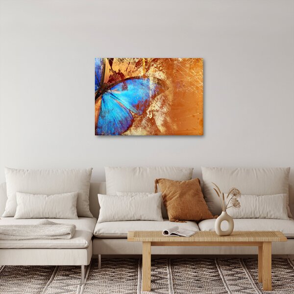 Slika - modri metulj (70x50 cm)