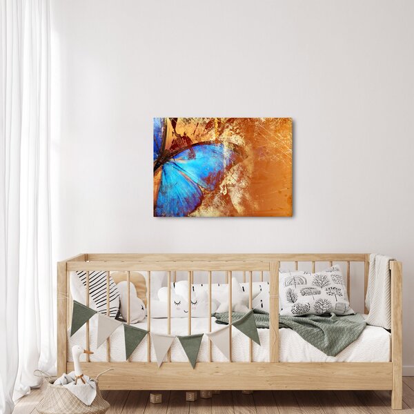 Slika - modri metulj (70x50 cm)