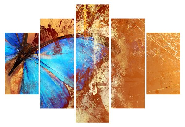 Slika - modri metulj (150x105 cm)